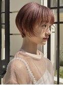 □丸みショート/ショートボブ/コーラル/20代30代40代50代髪型