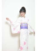 【caff/鶴ヶ峰店】浴衣着付け＆ヘアセット￥5720