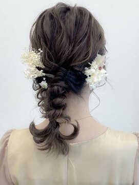 ラックスビー オオサカ  梅田茶屋町店(LUXBE OSAKA) 女子会 編みおろし ミディアムアレンジ