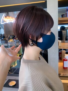 ロンド 表参道店(Lond) Lond表参道【伊杏】透明感ダークパープル 美人ショート!