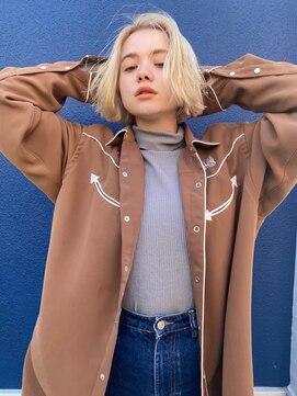 グルグル 札幌大通(GULGUL) シアーカラー 姫カット カール 顔まわりレイヤー[札幌大通駅]