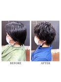20代30代30代メンズパーママッシュ束感ブラウン好感度