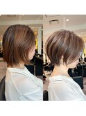 ショートボブ×毛流れ矯正（浅野）