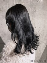 アーサス ヘアー デザイン 水戸店(Ursus hair Design by HEADLIGHT) ブルーブラック×レイヤーロング×外ハネ