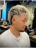 1844渋谷メンズカットハイトーンカラーバーバースキンフェード