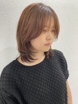 シエル フクオカ(CIEL FUKUOKA)&nbsp;ミディアムレイヤーハッシュカットナチュラルブラウン