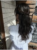 お呼ばれスタイル_ハーフアップ_ ヘアセット