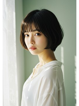 コトナ 越谷店 【越谷ミセス】白髪を活かす！透明感オリーブグレーのショート