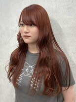 キラ 原宿(KILLA)&nbsp;ブリーチなしダブルカラー/オレンジブラウン/ローレイヤー/原宿