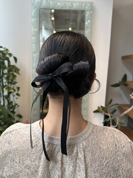 ヘアセット/リボンヘア/タイトヘア