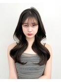 韓国へア　レイヤー　顔まわり