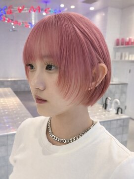 ゲーム 原宿店(GAME) ショートレイヤー/ピンクベージュ