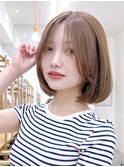 Say.ひし形ボブ韓国ボブボブレイヤー顔周りカット前髪イメチェン