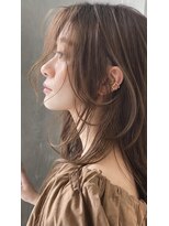 ロア 四条河原町店(LoRE)&nbsp;グレージュのロング顔まわりレイヤー｜河原町美容室