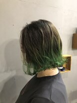 ヘアストーリーゼロ Hair Story ZERO&nbsp;グリーングラデーション略してグリグラ