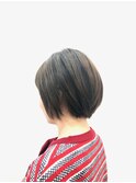 くすみカラー/オリーブアッシュ/30代40代50代/小顔ショート
