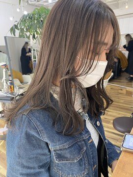 グリーン(green) 8トーンアッシュのフェイスレイヤーミディ　bymisaki