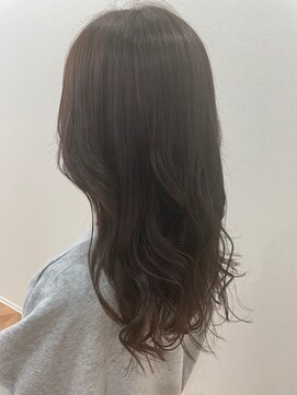 モルニ(MORNI) 髪質改善トリートメント_マロンベージュ Aラインボブ かきあげ