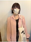 【hono】顔周りカットにボブ×ラベンダーカラー