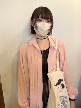 ロティー(loty) 【hono】顔周りカットにボブ×ラベンダーカラー