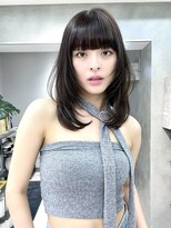 ヴェイン 渋谷(vain)&nbsp;ミディアムレイヤーカット/くびれヘア/20代30代/インナーカラー