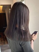 ミルヘアデザイン(mil hair design)&nbsp;レイヤーカットアッシュカラーグレージュ透明感カラー前髪