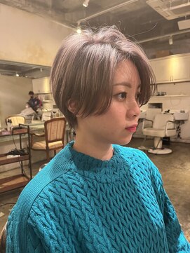 髪質改善と縮毛矯正の専門店 サンティエ(scintiller) 大人綺麗な小顔襟足スッキリショートボブ　30代40代50代