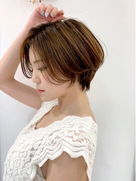 ハローバイシー 仙台(Hello by Sea) ブリーチなしハイトーン×ショート/韓国風ボブ[仙台]