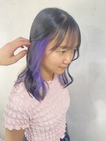 アジールヘア 東上野店(agir hair)&nbsp;20代30代40代イヤリングカラー耳掛け肩ラインラベンダー小顔