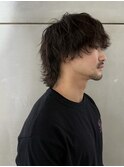 マッシュウルフ/波巻きツイストスパイラルパーマ/無造作