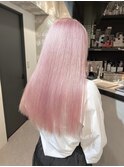 イメチェン/ホワイトブロンド/外ハネボブ/ワイドバング/渋谷