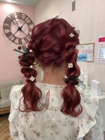 シュガー ヘアアンドネイル 仙台(SUGAR)&nbsp;卒業式◎ぽこぽこ編みおろしツイン