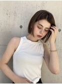 ヘイリーボブ 切りっぱなしボブ 肩ラインボブ 縮毛矯正 20代30