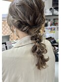 【お呼ばれヘアセット】ミディアムヘアの編み下ろし　畑瀬彩華