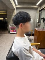 タメ(tame-)&nbsp;サーフカール/フェザーパーマ/ブルーブラック【都賀/メンズ】