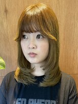 ユキ 八事(yukii) くびれヘア/アプリコットオレンジ/夏のヘアアレンジ/八事