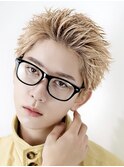 刈り上げアップバングビジネスヘアスパイキーショート