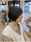グランマッシュ/オリーブグレー/ショート/ヘイリーボブ/前髪