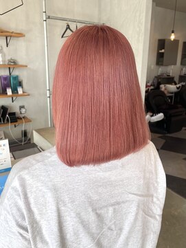 シェル 津山の手店(shel) 10代20代ブリーチありピンクベージュカラー