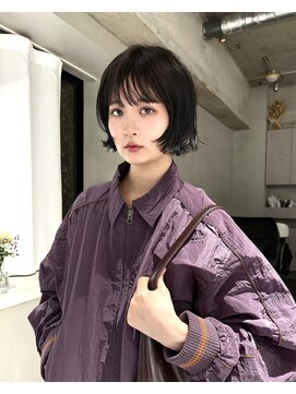 フィルムス 表参道(FILMS) ミニボブレイヤー/レイヤーカット/ウォームベージュ/前髪/表参道