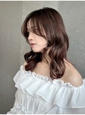 暗めカラー/韓国風巻き/レイヤーカット/髪質改善/縮毛矯正/池袋