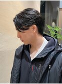 ツーブロック・コテ巻きパーマ