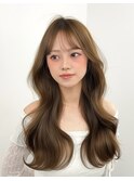 韓国レイヤー ヘーゼルベージュ 垢抜けカラー 透明感カラー
