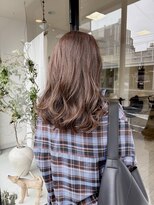 ハロウ&nbsp;岡山セミロング髪質改善オリーブカラー