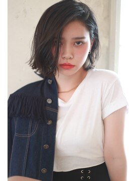 ミンクス 青山店(MINX) カジュアルモード　切りっぱなし外ハネボブ　ウェットスタイル