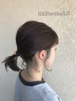 ヘアーワークス ジジ(HAIR works JIJI) インナーハイライト×パステルグリーン