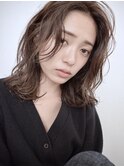 小顔スタイルかきあげラフミディ