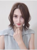 スリーク外ハネボブ♪大人可愛い20代30代40代前下がりショート