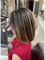 ラシンバン(LashinVan)&nbsp;バレイヤージュ×ワンレングスボブ