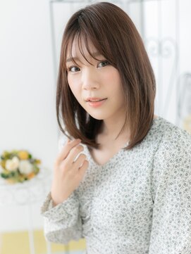 エイトサロン 八潮(8salon) 八潮/髪質改善/ミディアムベージュ×内巻きワンカールボブd